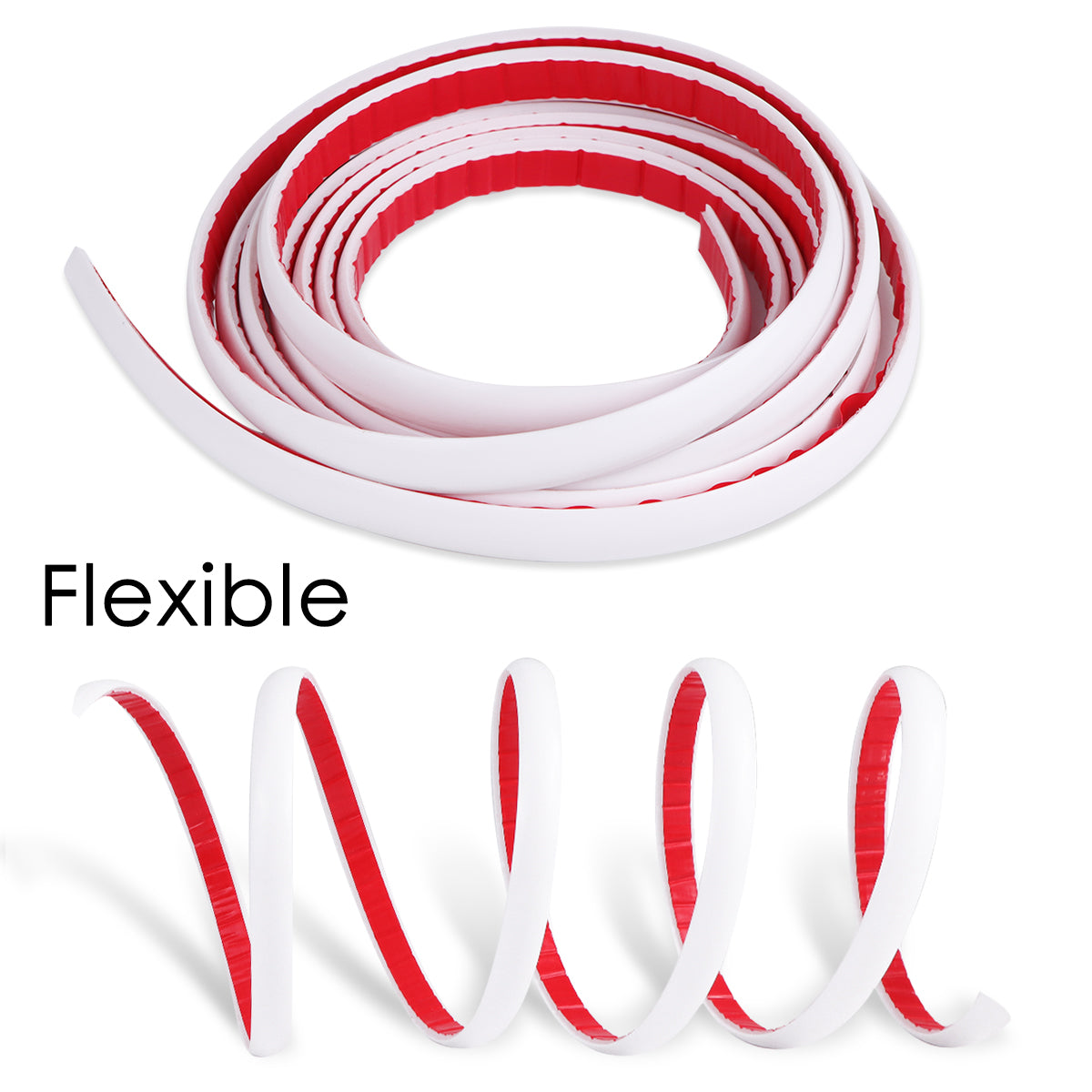 Peel & Stick Tile Trim – 3m Roll (White, Grey, or Black)