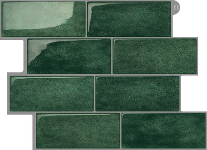 Green Subway Peel & Stick Wall Tile - 10 Pack