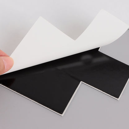 Black Subway Peel & Stick Vinyl Wall Tile – 10 Pack