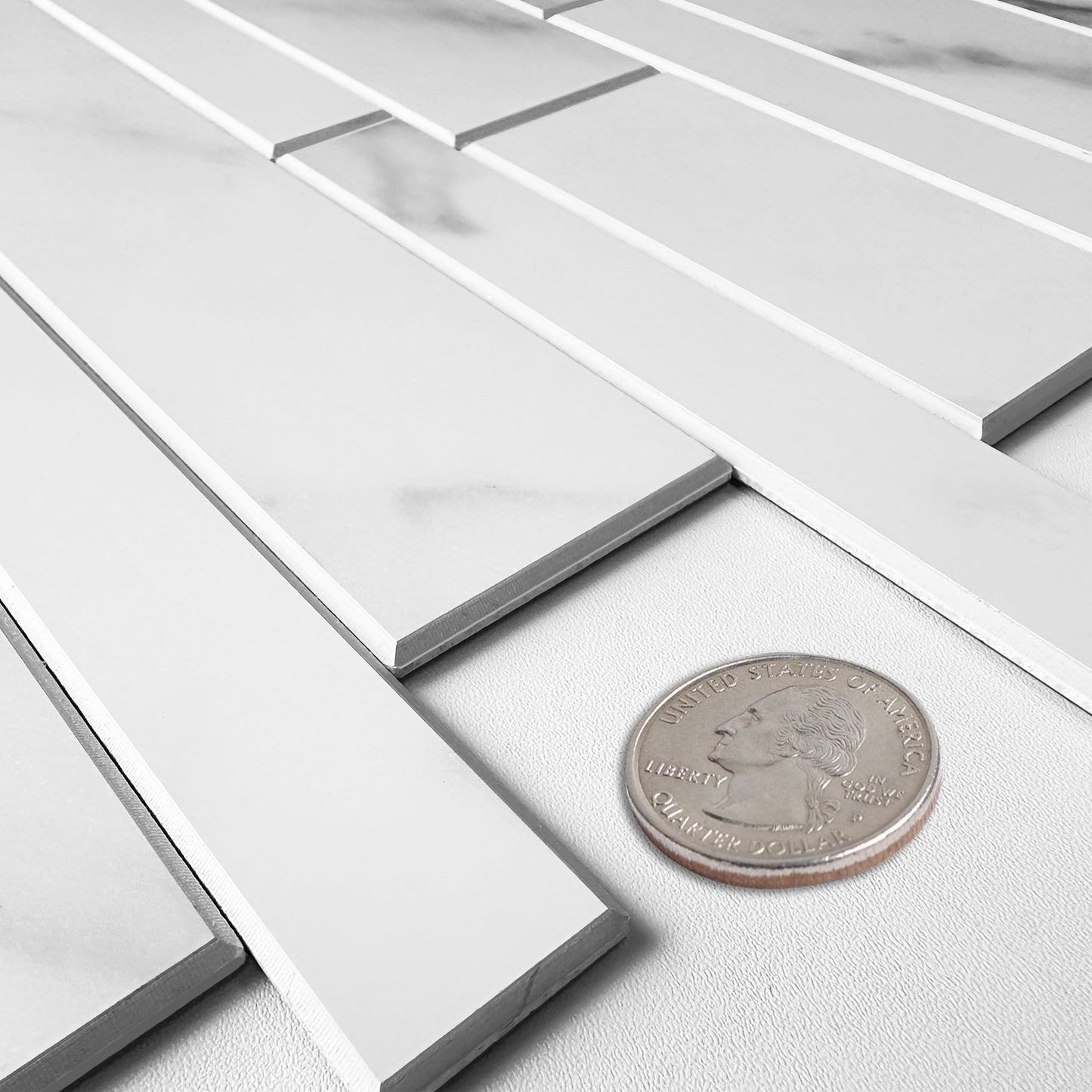 White Subway Peel & Stick Vinyl Wall Tile – 10 Pack