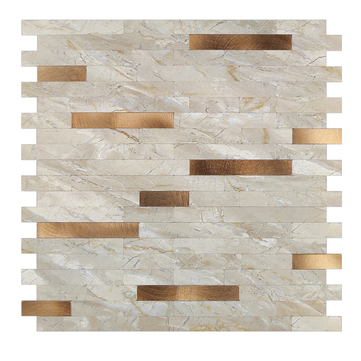 Copper Composite Peel & Stick Vinyl Wall Tile – 10 Pack