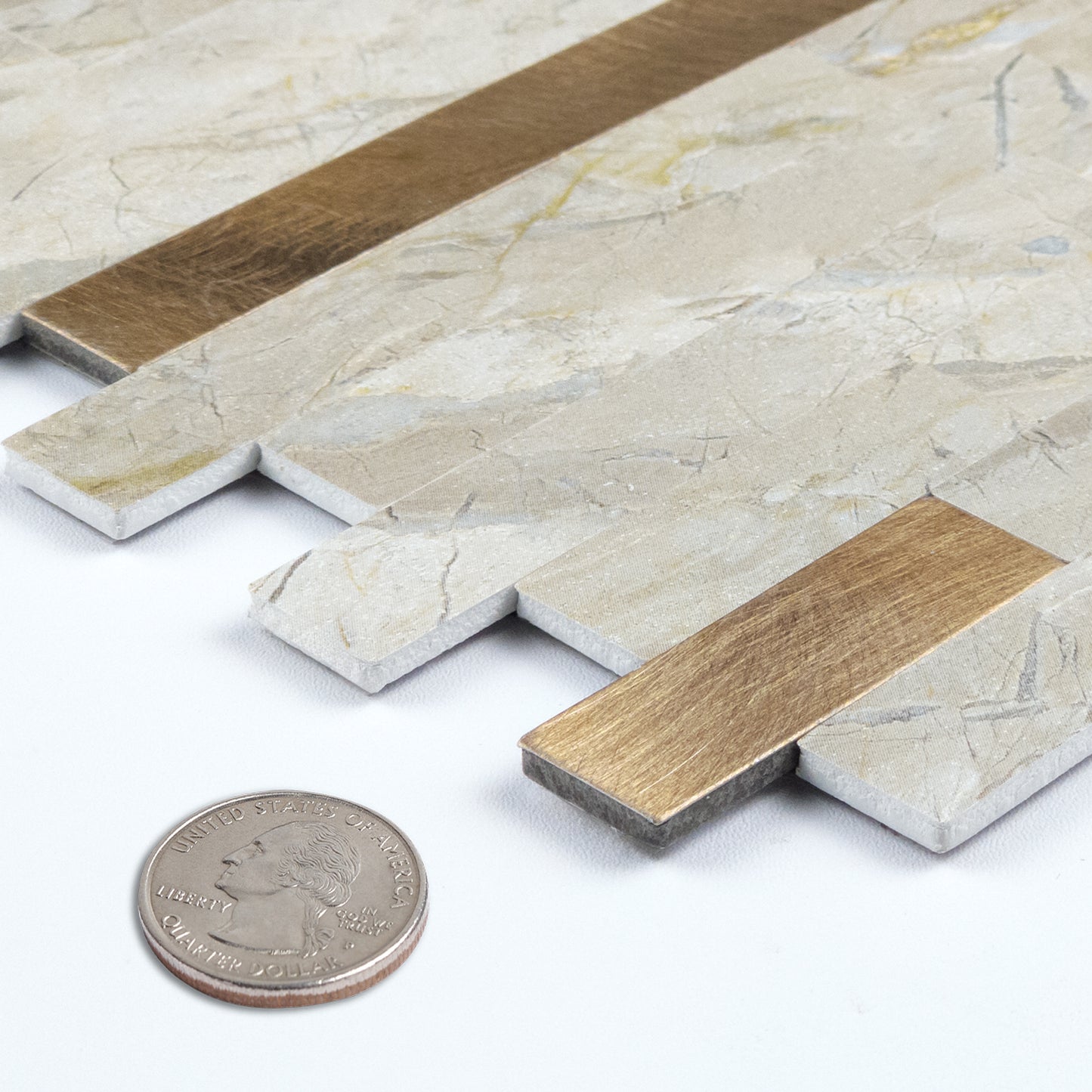 Copper Composite Peel & Stick Vinyl Wall Tile – 10 Pack