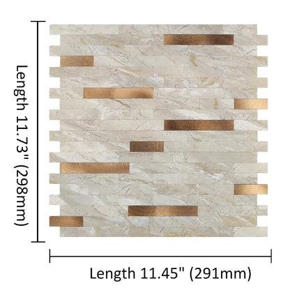 Copper Composite Peel & Stick Vinyl Wall Tile – 10 Pack