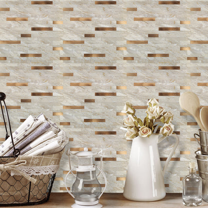 Copper Composite Peel & Stick Vinyl Wall Tile – 10 Pack