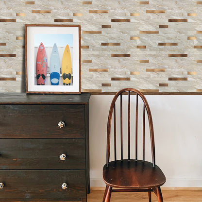 Copper Composite Peel & Stick Vinyl Wall Tile – 10 Pack