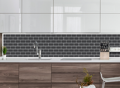 Peel & Stick Tile Trim – 3m Roll (White, Grey, or Black)