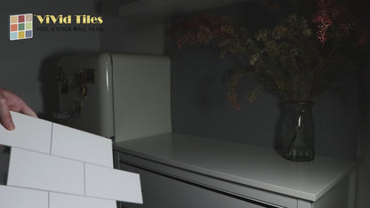 White Subway Peel & Stick Vinyl Wall Tile – 10 Pack